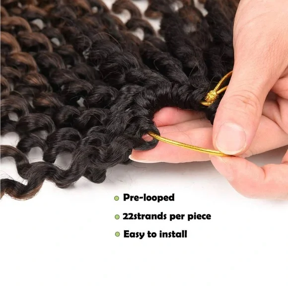 🆕 Ombré Passion Twist Water Wave Crochet 18 inches - Picture 6 of 7